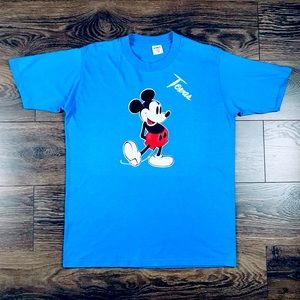 Sunbelt Sportswear Women’s Mickey Mouse Texas T-Shirt Reprint Size Large - Blue